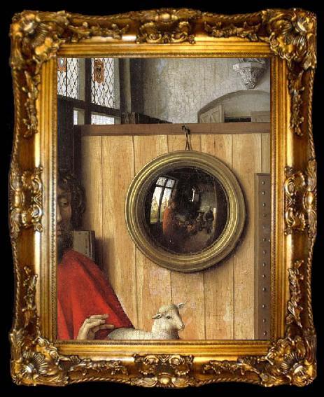 framed  unknow artist Detail of Heinrich von Werl and St.John the Baptist, ta009-2
